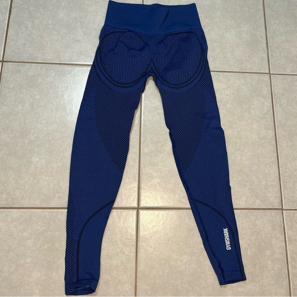 Gymshark Blue Textured Leggings - Picture 3 of 9